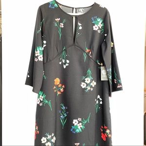 Black Floral Vince Camuto Dress
